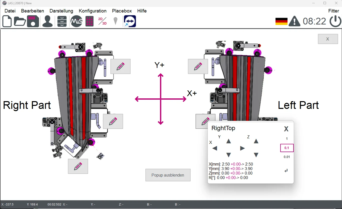User interface with diagram and process view