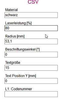 Custom job format in the software