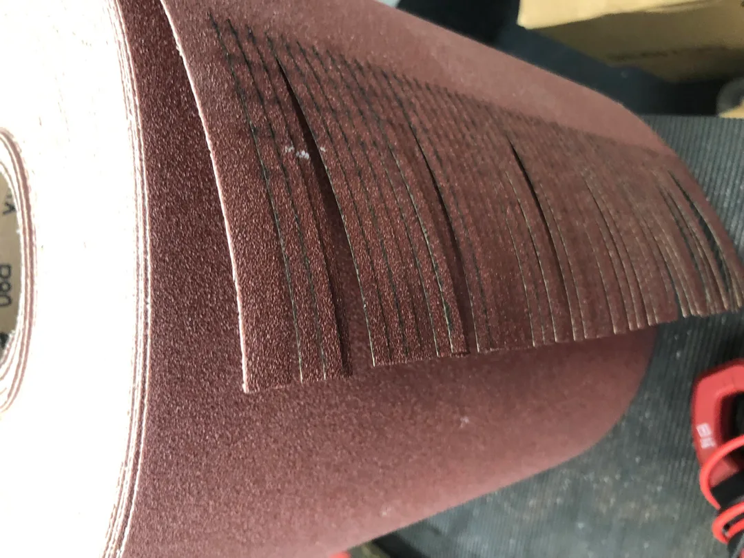CO2 cutting of abrasive paper